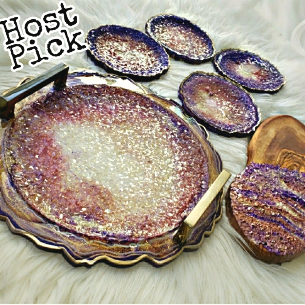 HP🥳 Handmade Tray + Coaster + Cutting Board Resin